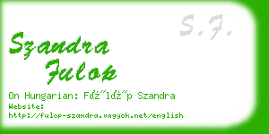 szandra fulop business card